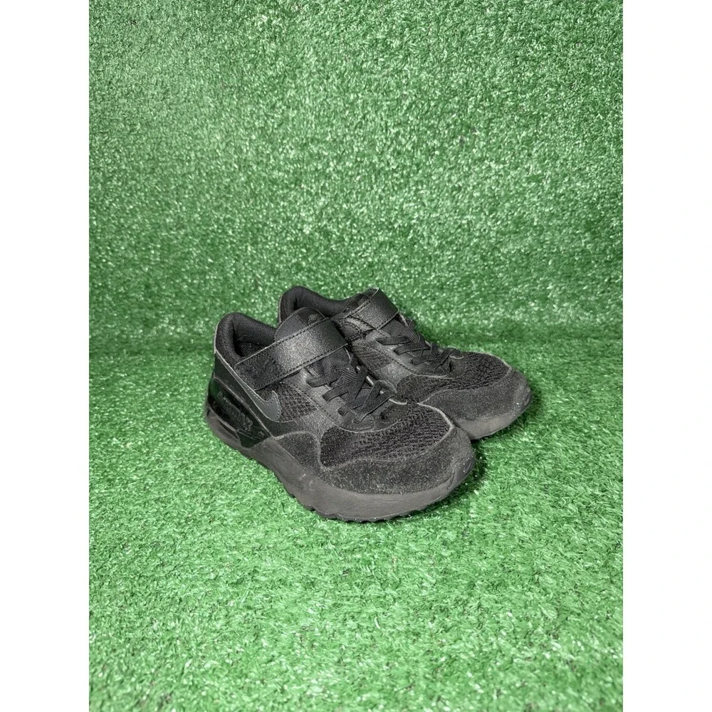 Nike Air Max‎ System Kids Size 3Y Black Walking Shoes Comfort Running Sneakers
